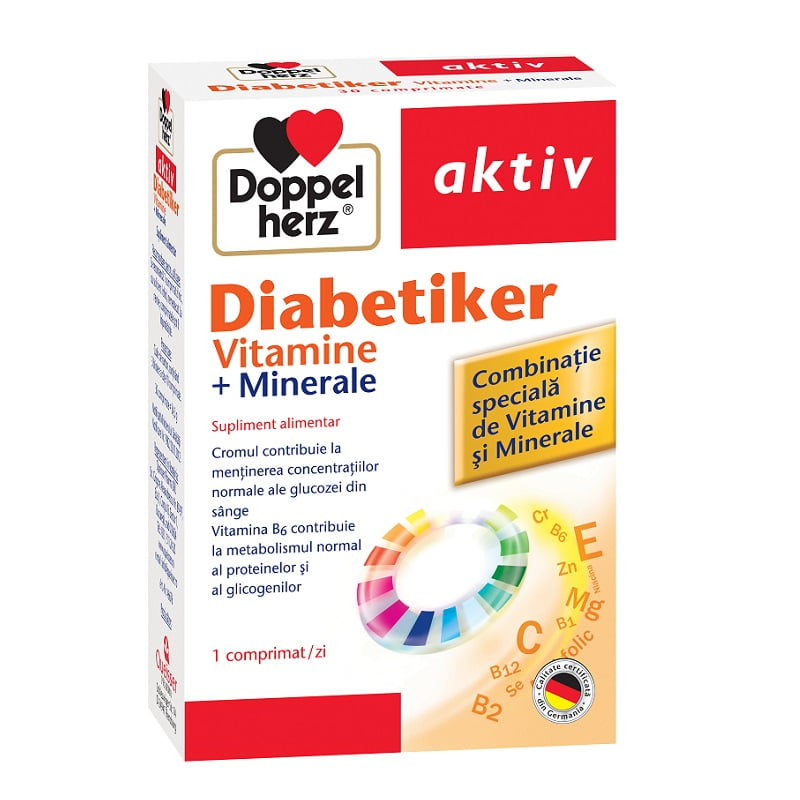 Doppelherz Aktiv Diabetiker Vitamine Si Minerale Pentru Diabetici, 30 ...