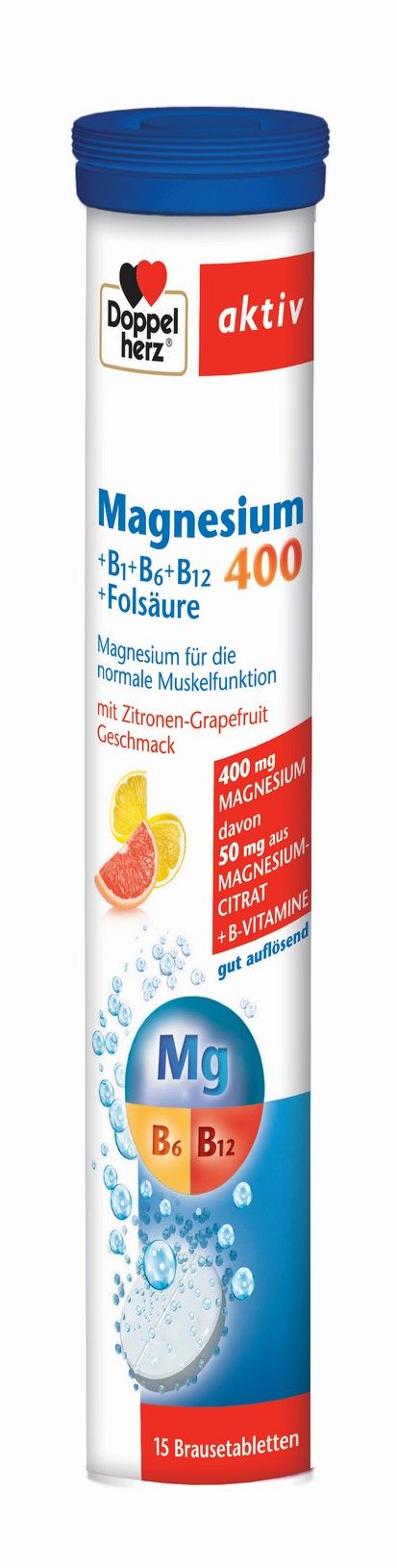 Doppelherz Aktiv Magneziu 400 + B1 + B6 + B12 + Acid Folic, 15 ...